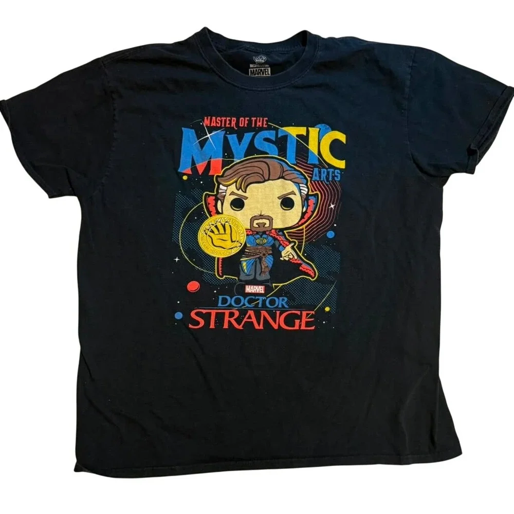 Marvel Funko Pop Doctor Strange Mystic Arts Black Graphic T-Shirt Kids XL